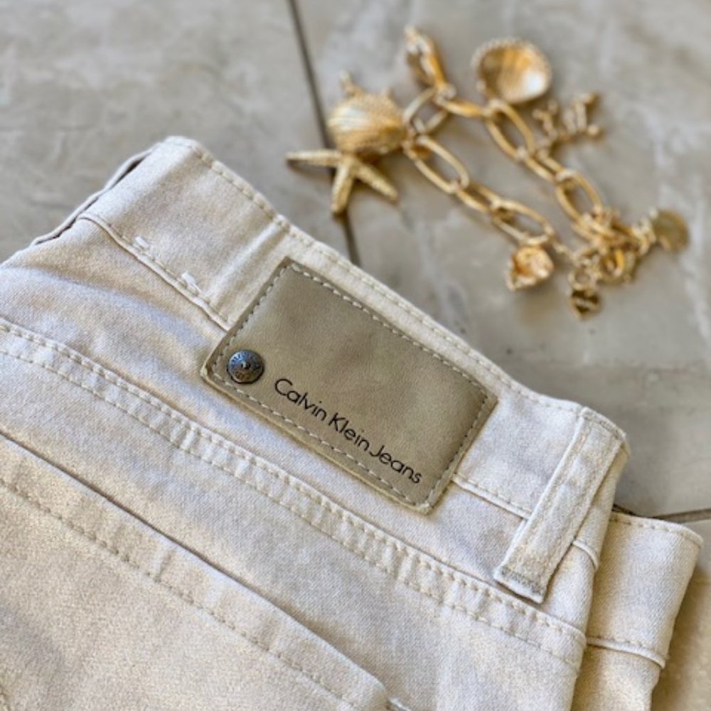 Calvin  Klein metallic coated skinny jeans